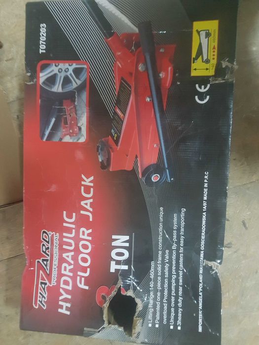 ŻABA podnośnik samochodowy 3 ton hazard 3000kg