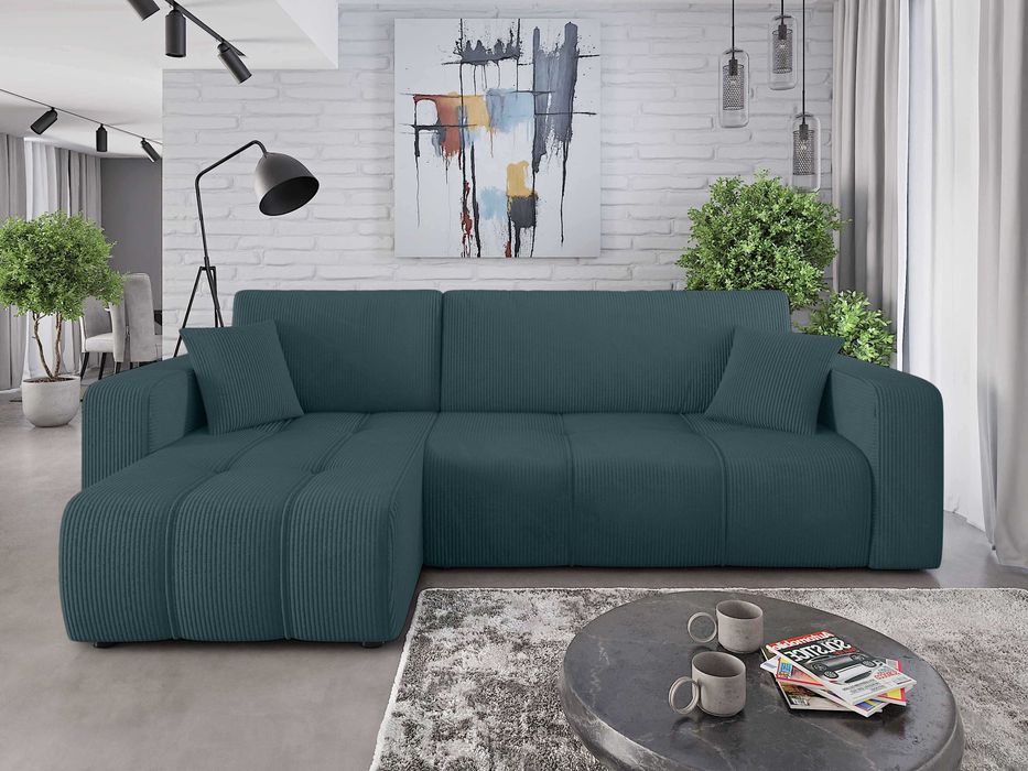 naroznik sofa ALICE L funkcja spania pojemnik Kronos34 sprezyna falist