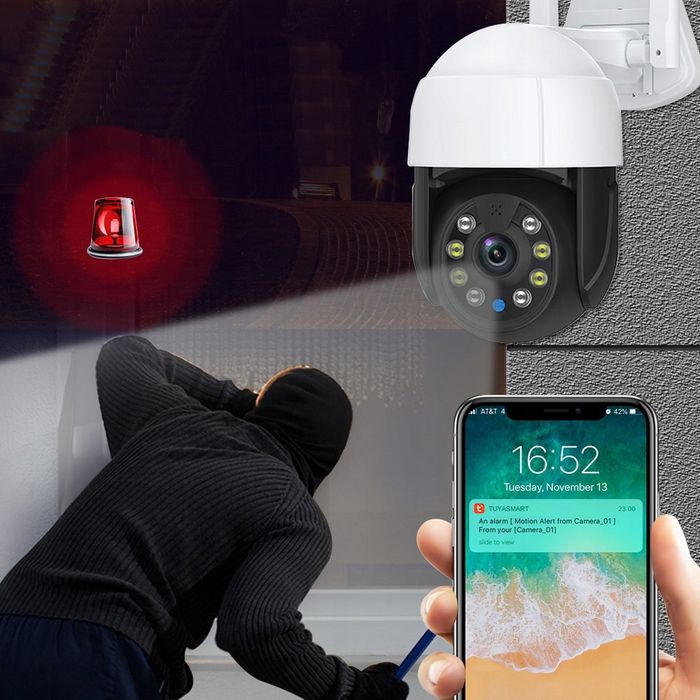 Kamera Zewnętrzna Obrotowa Wifi Smartqual 5Mpx