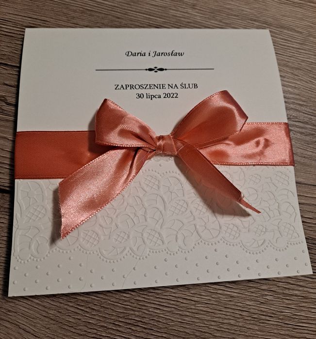 Zaproszenia ślubne ręcznie robione