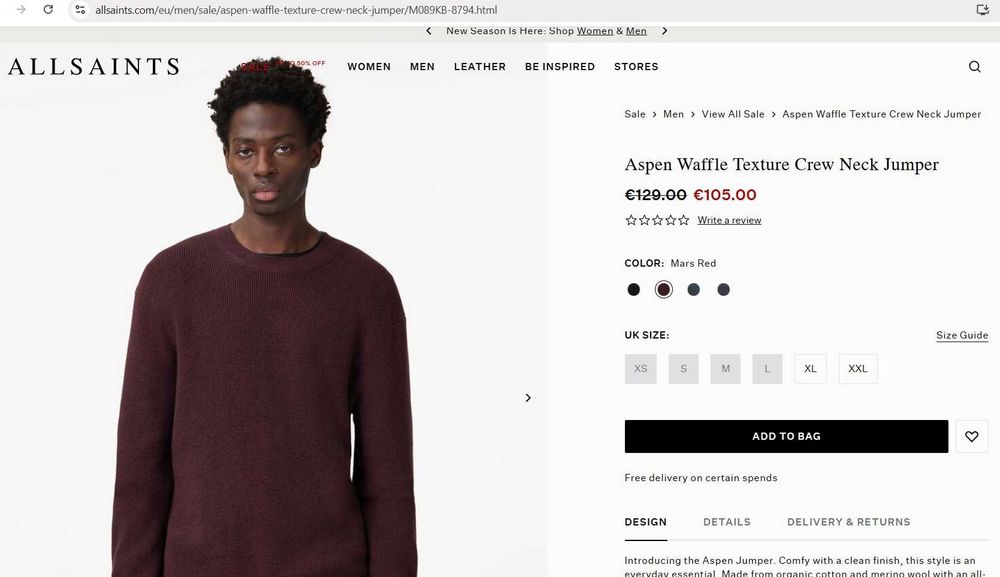 Allsaints, оригінал