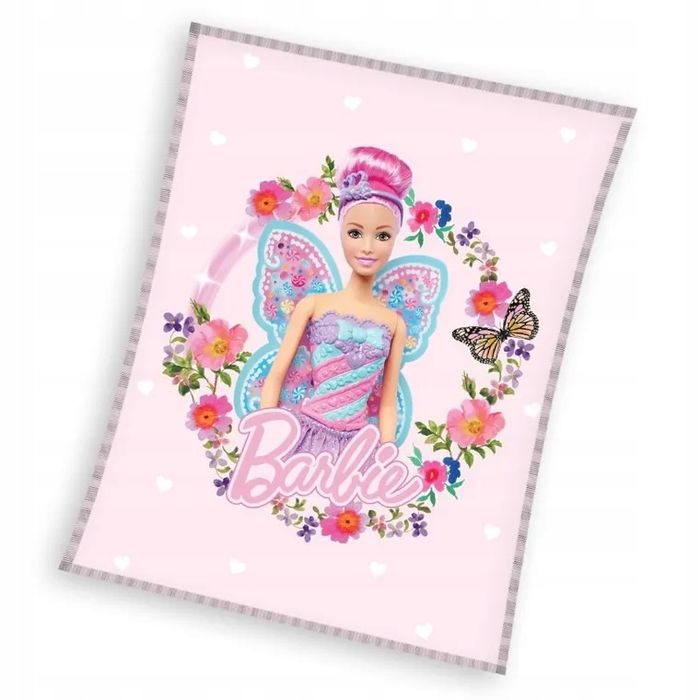 Koc 100x140 Polarowy Lalka Barbie Lalki Barbi Dziecięcy Kocyk