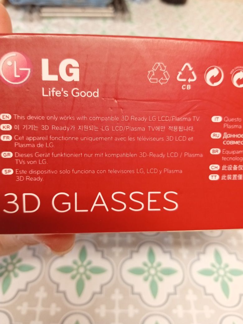 Óculos 3D LG  modelo AG-S100