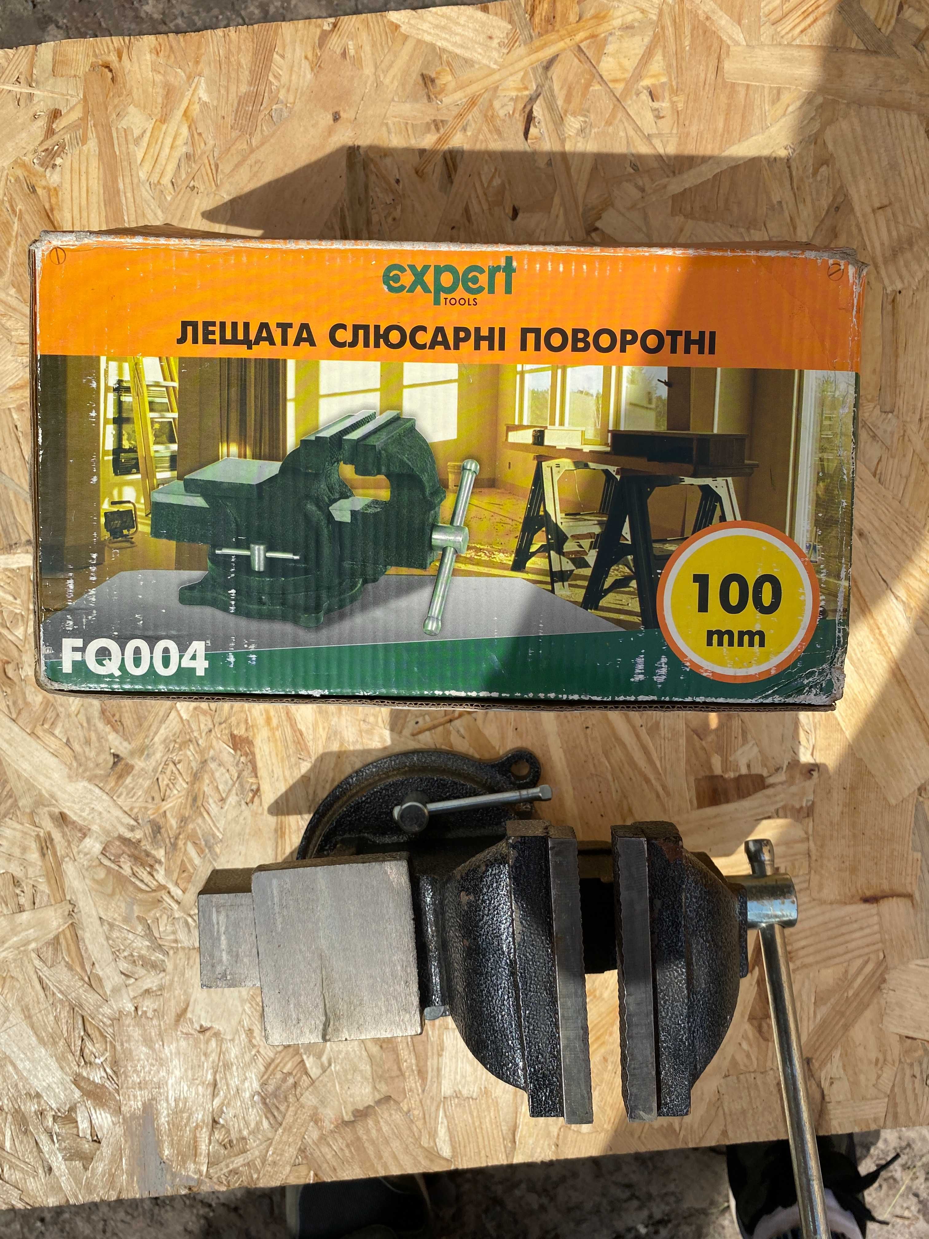 Лещата слюсарні поворотні Тиски слесарные EXPERT FQ004 100мм. НОВЫЕ