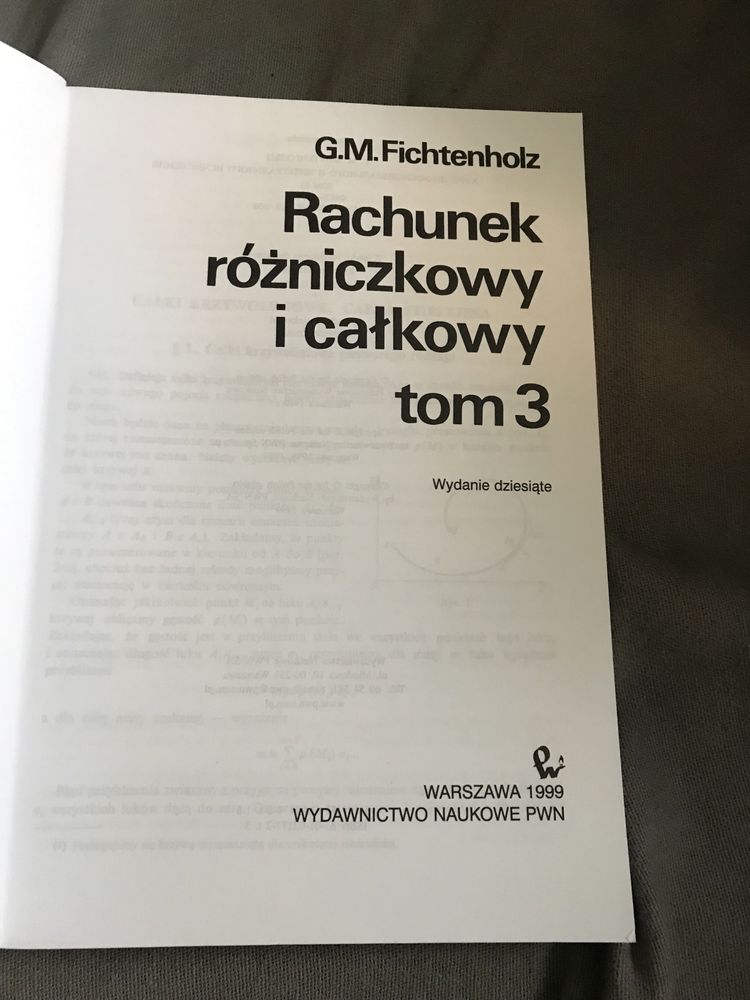 Fichtenholz - Rachunek różniczkowy i całkowy. Tom 3