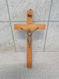Krzyż drewniany do powieszenia stary PRL