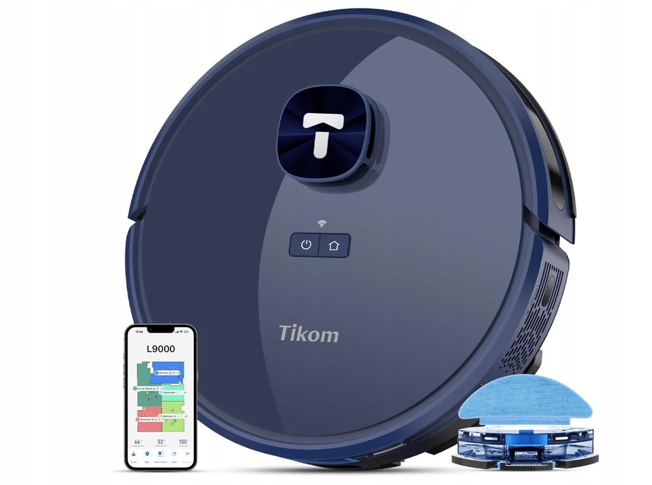 Robot Odkurzający I Mopujący Tikom, Nawigacja Lidar L9000 Powystawowy