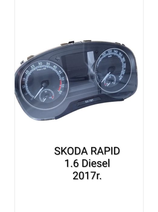 Licznik SKODA RAPID 1.6 2017r. Halogen komputer zawór panel GDANSK