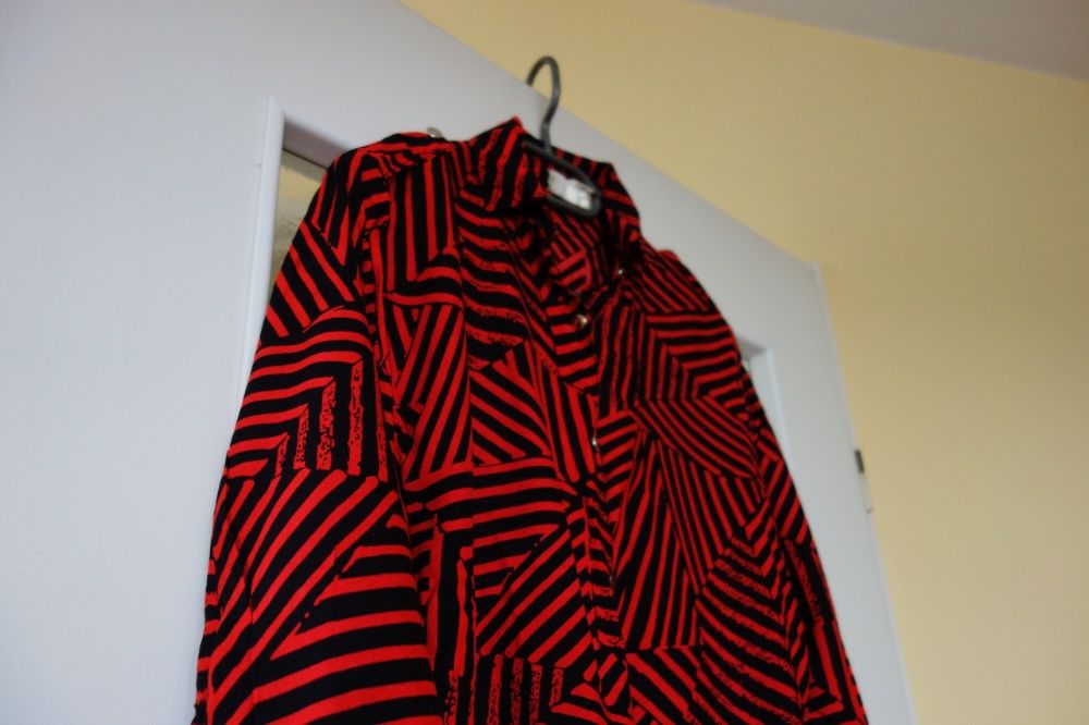 Tunika/koszula r. 36 czarno czerwona