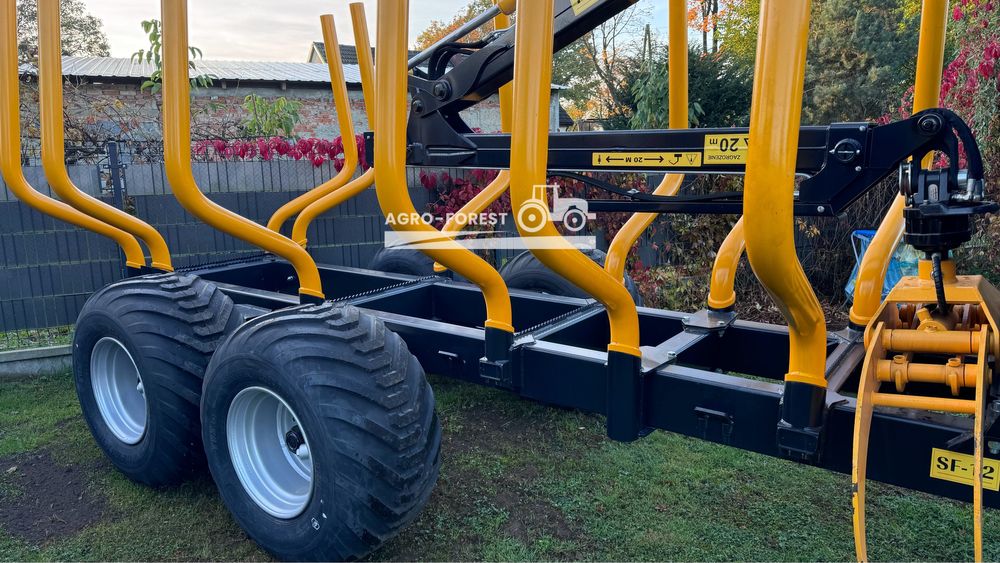 Przyczepa Leśna More Maskiner 12t SF12 Żuraw 7.2m hamulce | BMF 500x17