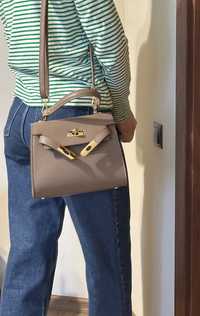 Сумка шкіра жіноча сумочка шкіра в стилі Kelly Bag