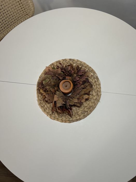 Stół ikea okragł, biały INGATROP