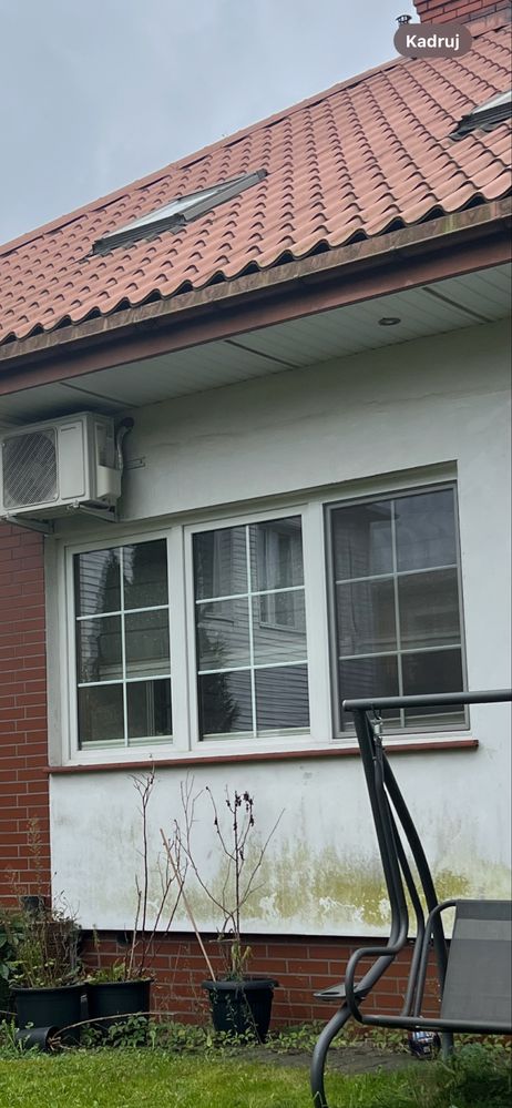 okna komplet 9 sztuk białe ze szprosami
