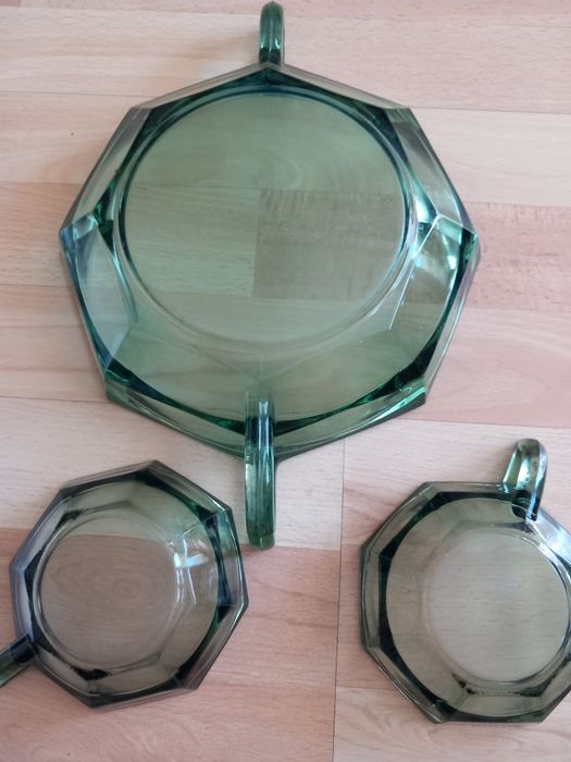 Piękna zabytkowa misa I 2 konfiturówki art deco Niemcy lata 20-30 XX w