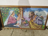 Stary obraz na płótnie wielki