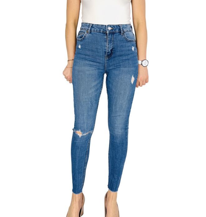 Jeansy skinny z przetarciami M 38 Denim Co.