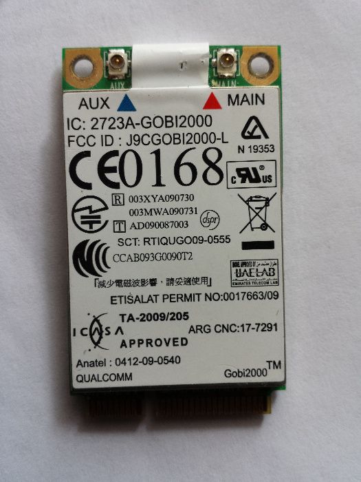 3g modem wwan Gobi 2000 Lenovo T410 T510 W510 X100e X201 L512 3г модем
