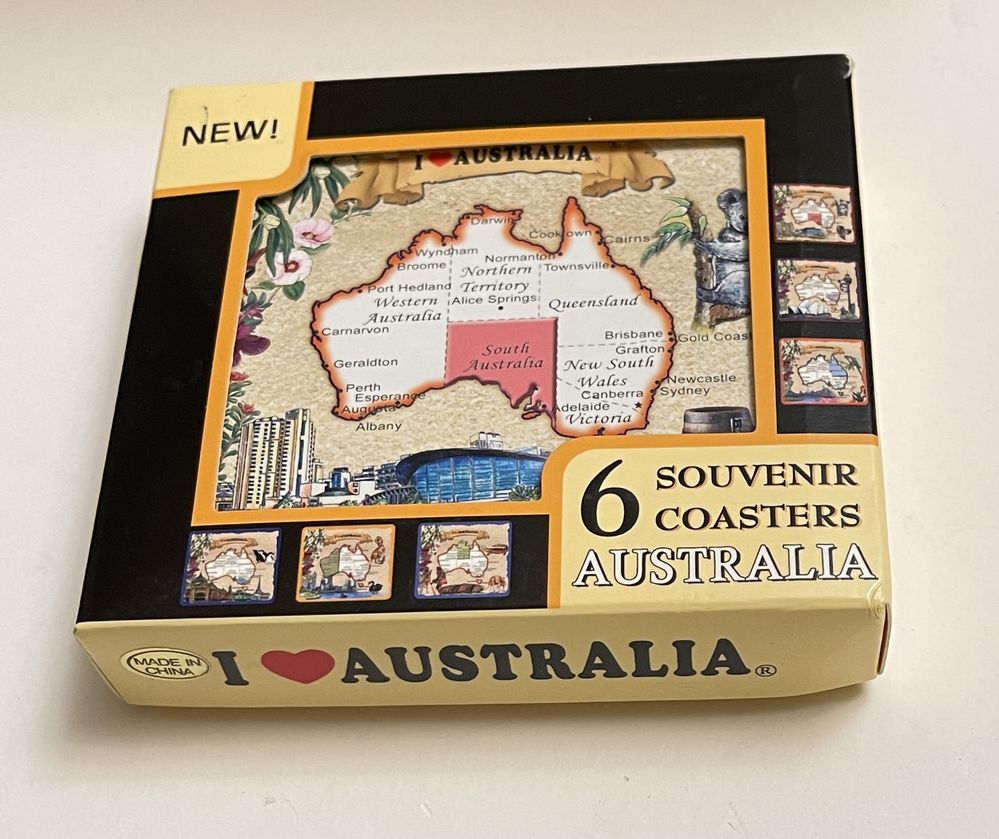 Podkładki podstawki pod kubek souvenir Australia 6 szt.