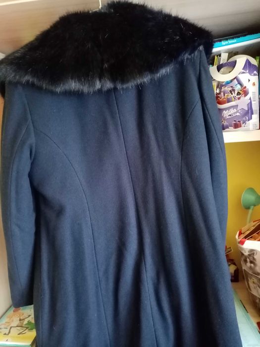 Płaszcz szalowy zimowy damski rozmiar 46