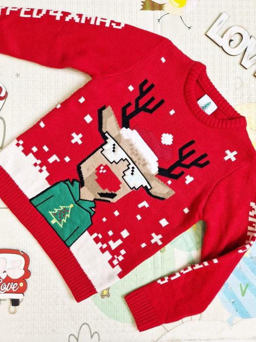 Новорічний Різдвяний светр George Джордж 10-11 р світшот батнік кофта