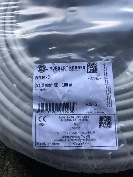 Przewód  okrągły 3*1,5    100 m