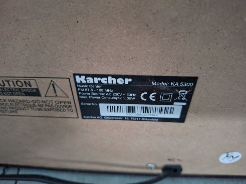Wieża stereo Karcher KA 5300 gramofon CD/FM
