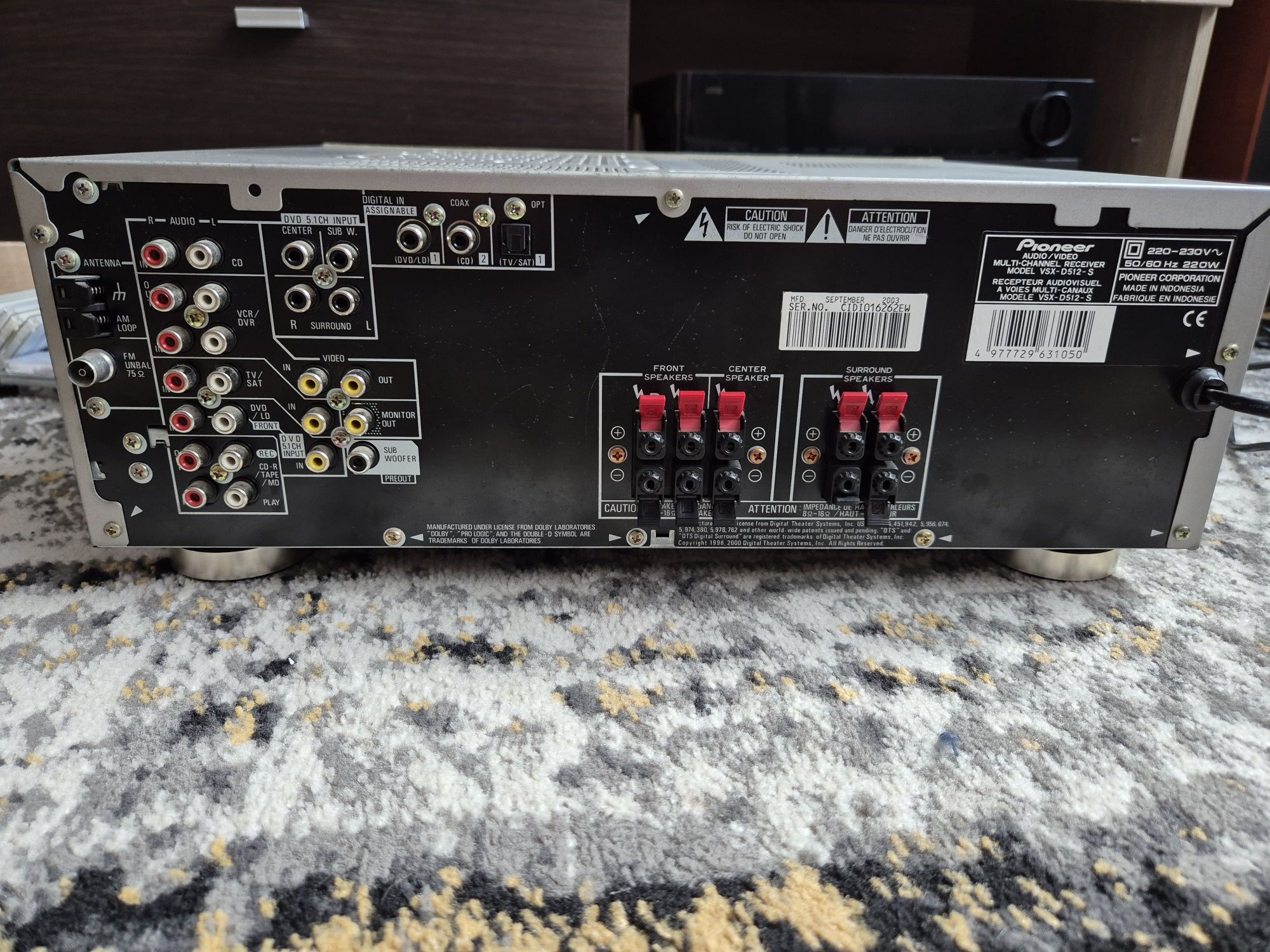 Amplituner wzmacniacz Pioneer VSX-D512