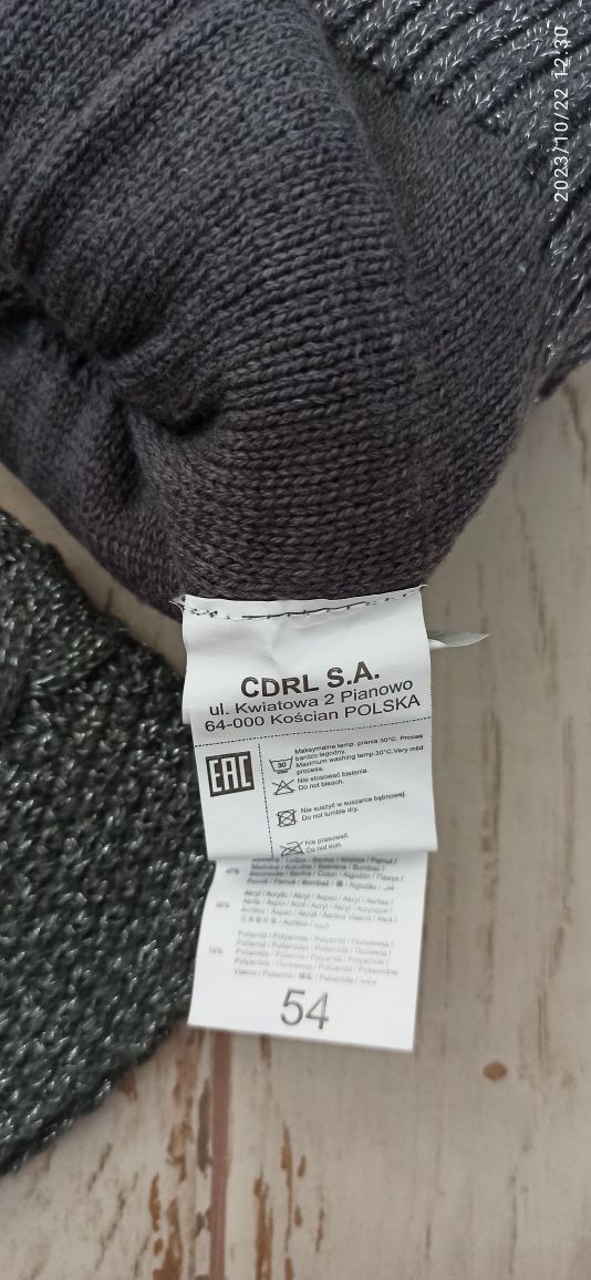 Zestaw zimowy czapka i czapka 54 dziewczynka Coccodrillo