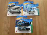 Hot Wheels zestaw: Mercedes SEC, VW Golf TH, Ford Mustang TH