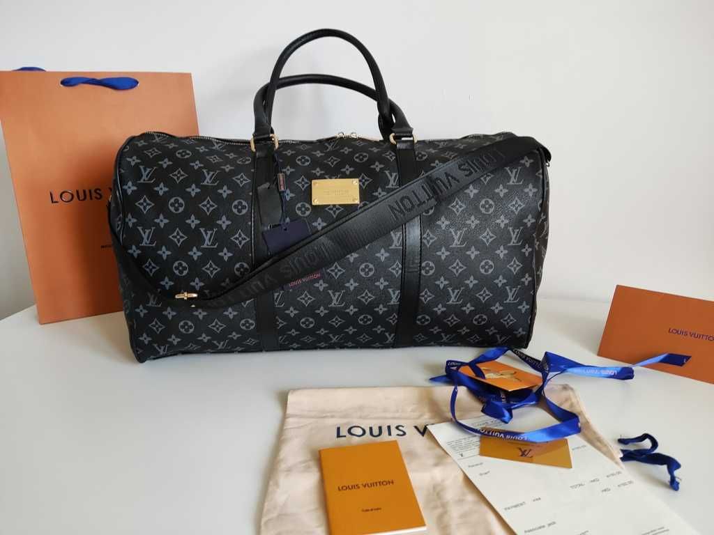 Nowa Torba podróżna Louis Vuitton, na siłownię, weekendowa, skóra 83-2