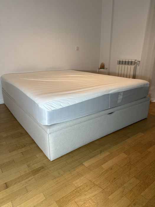 Sommier cama cabeceiras com colchão