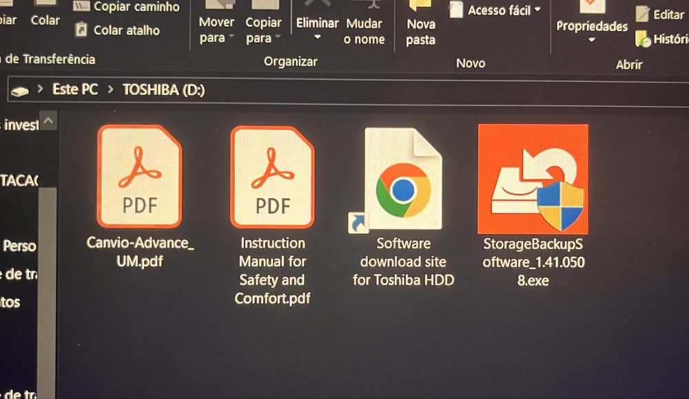 Disco Externo HDD TOSHIBA 4TB (memória externa)