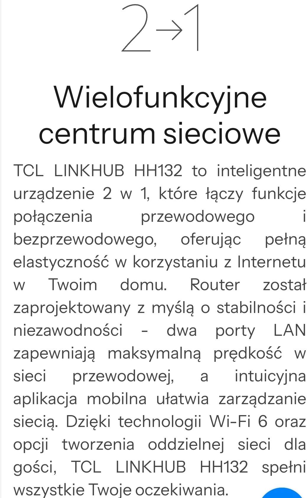 W 100% nowy router bezprzewodowy TCL LINKHUB HH132 4G LTE CAT13