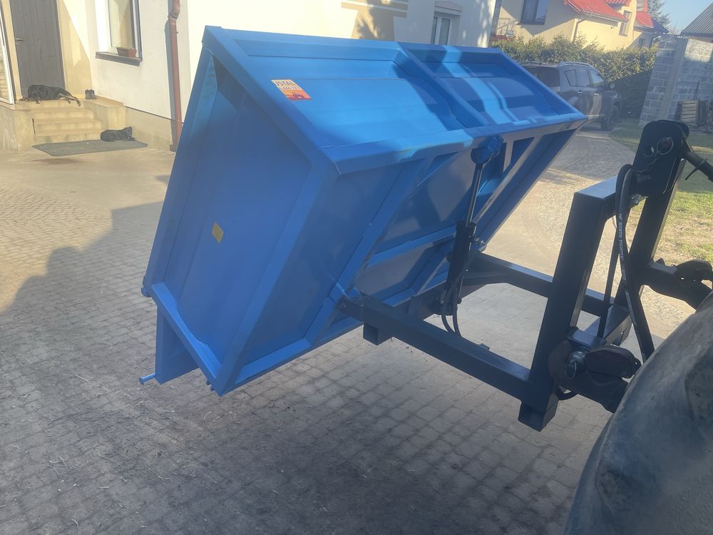 Skrzynia transportowa do ciągnika wywrotka hydrauliczny wywrot