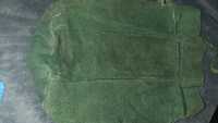 Zielony zamszowy worek/torebka boho