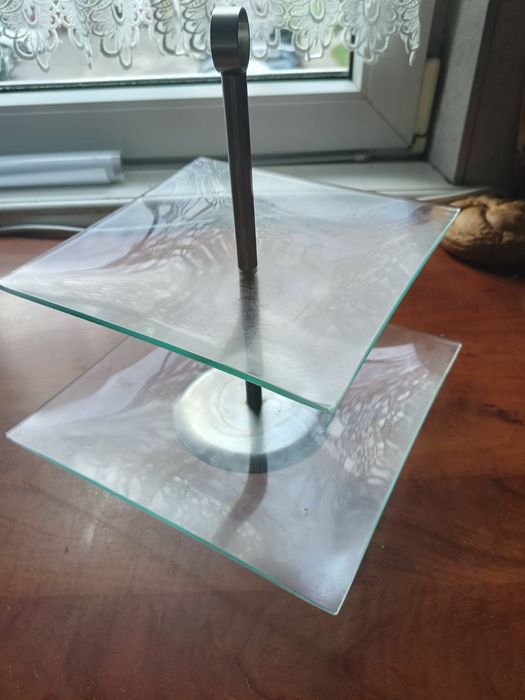 Patera szklana kwadratowa