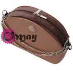 Brązowy organizer do OBAG MOON LIGHT welur brąz 2 kieszenie wkład OMAY
