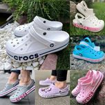 Crocs bayaband женские кроксы розовые белые молочные голубые серые