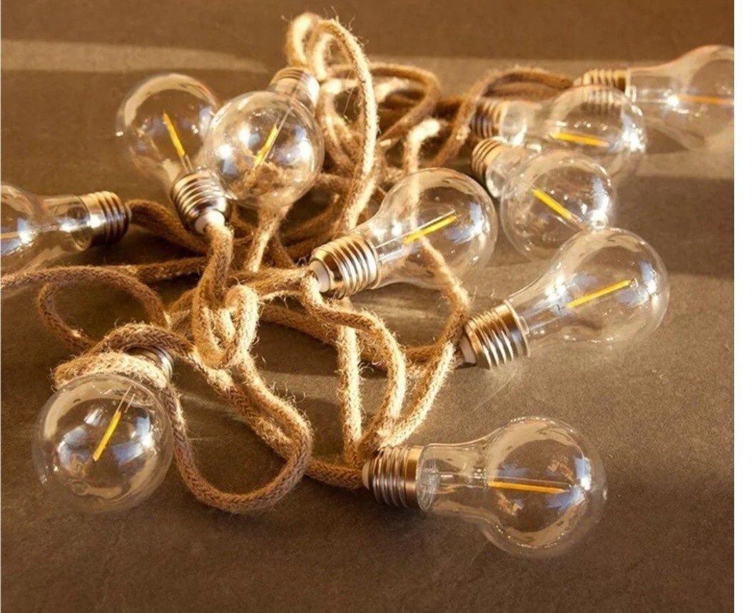 Girlanda Boho sznurek żarówki LED+timer