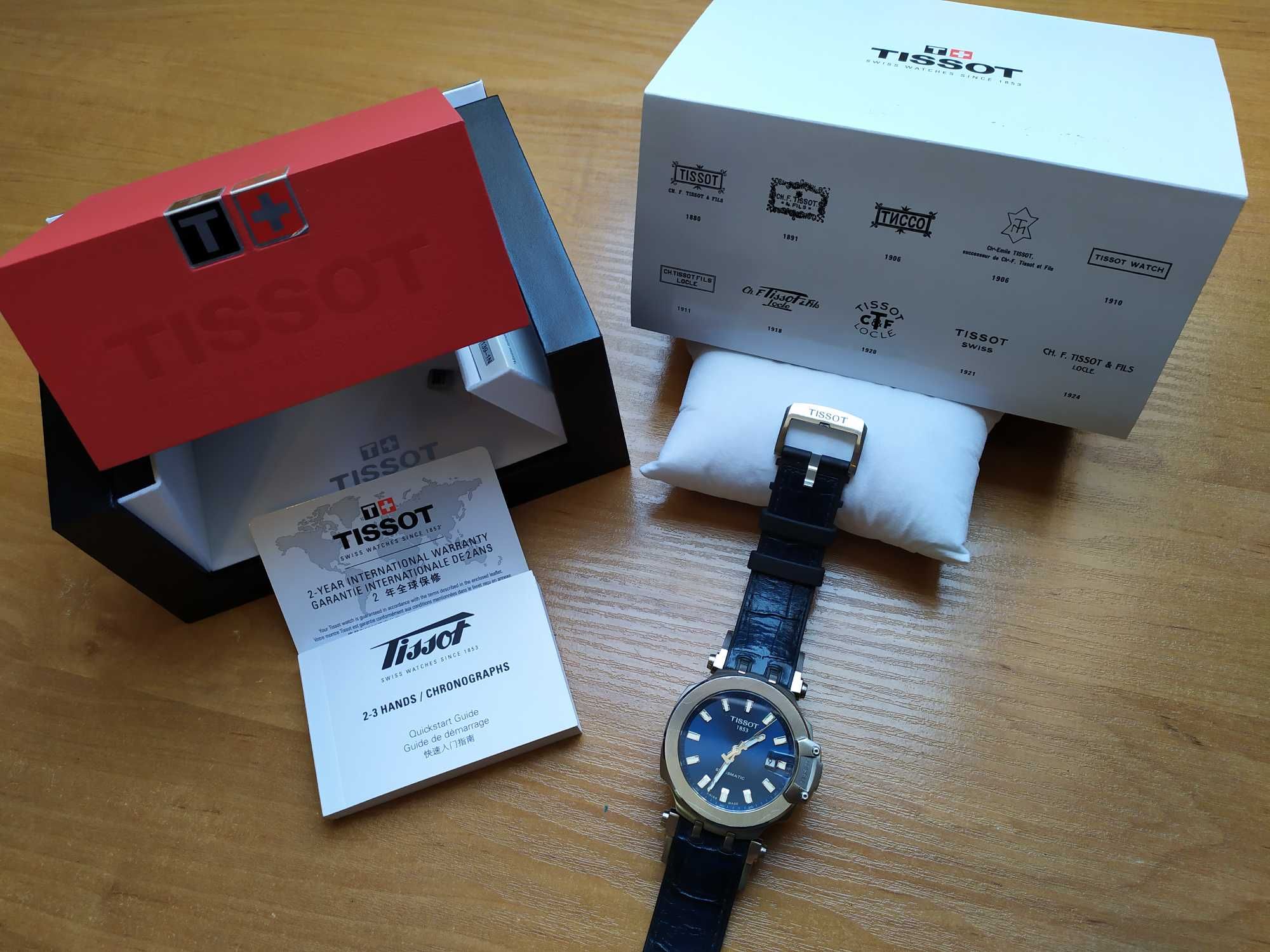 Zegarek Tissot T-Race Swissmatic niebieski - niedziałający