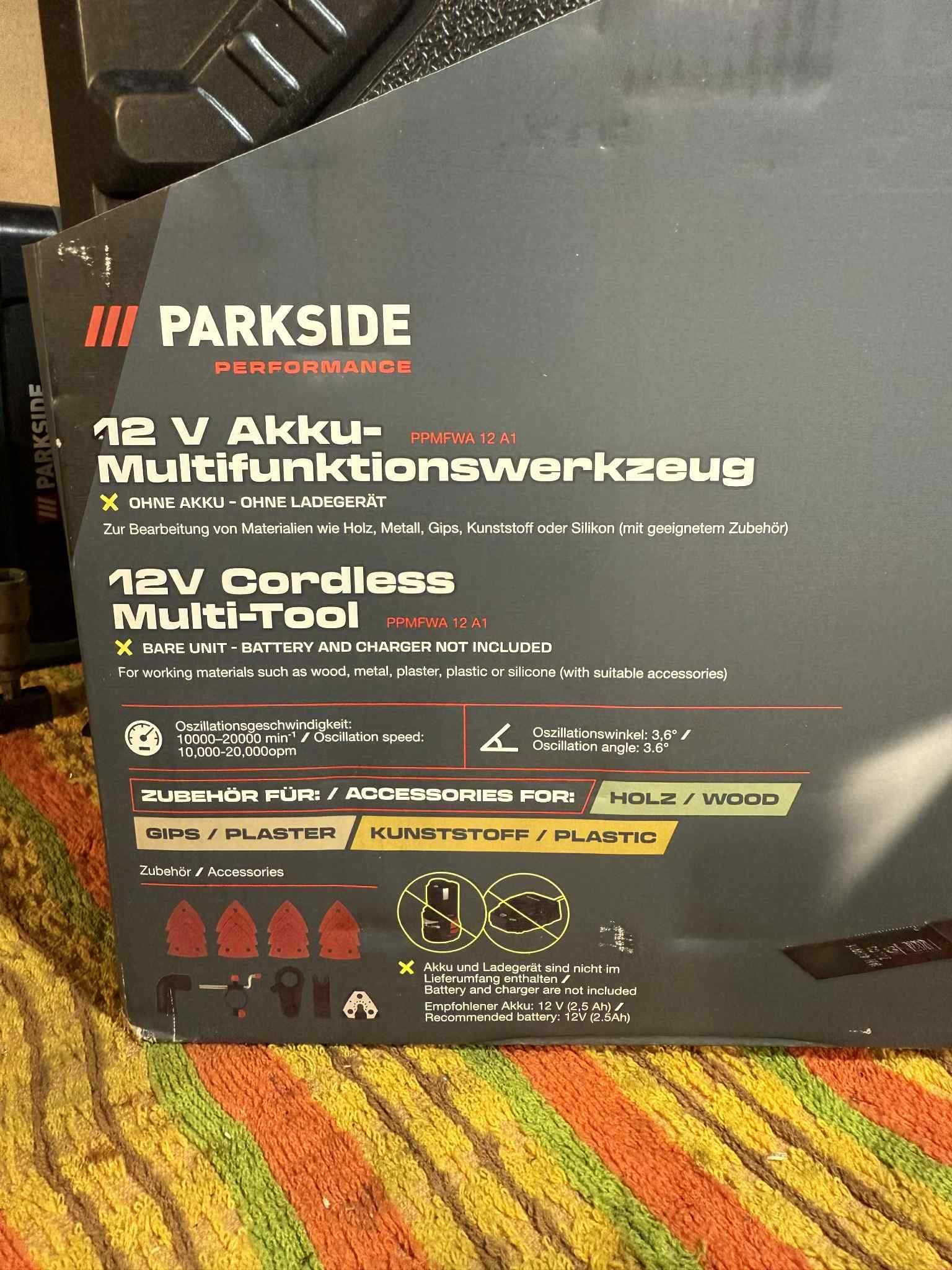 Parkside Performance Multinarzędzie akumulatorowe 12V PPMFWA A1