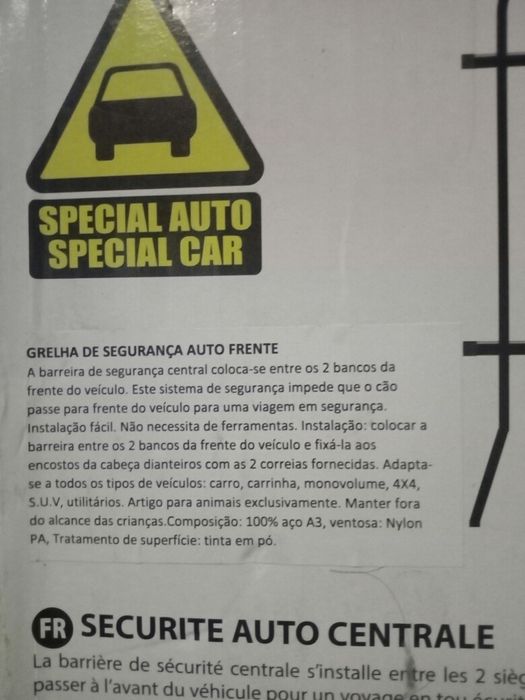 Grelha segurança animal para automóvel Especial FÉRIAS