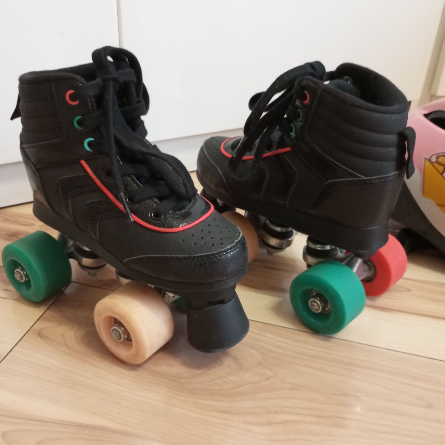 Wrotki +kask dla dzieci Oxelo r.30/19 wysyłka