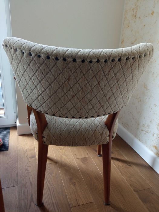 Krzesła gabinetowe, drewniane tapicerowane