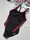 Speedo kostium kąpielowy jednoczęściowy markowy logo czarny S/M basen