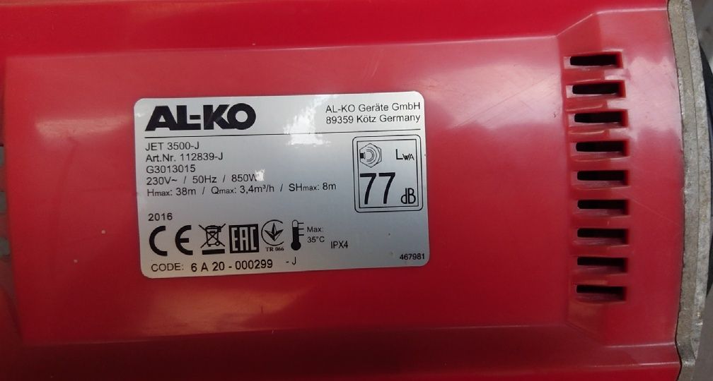 Silnik pompy wody ALKO 850W