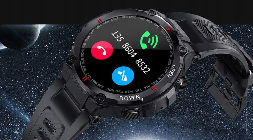 Smartwatch Męski Zegarek Do Xiaomi Samsung Huawei - Czarny