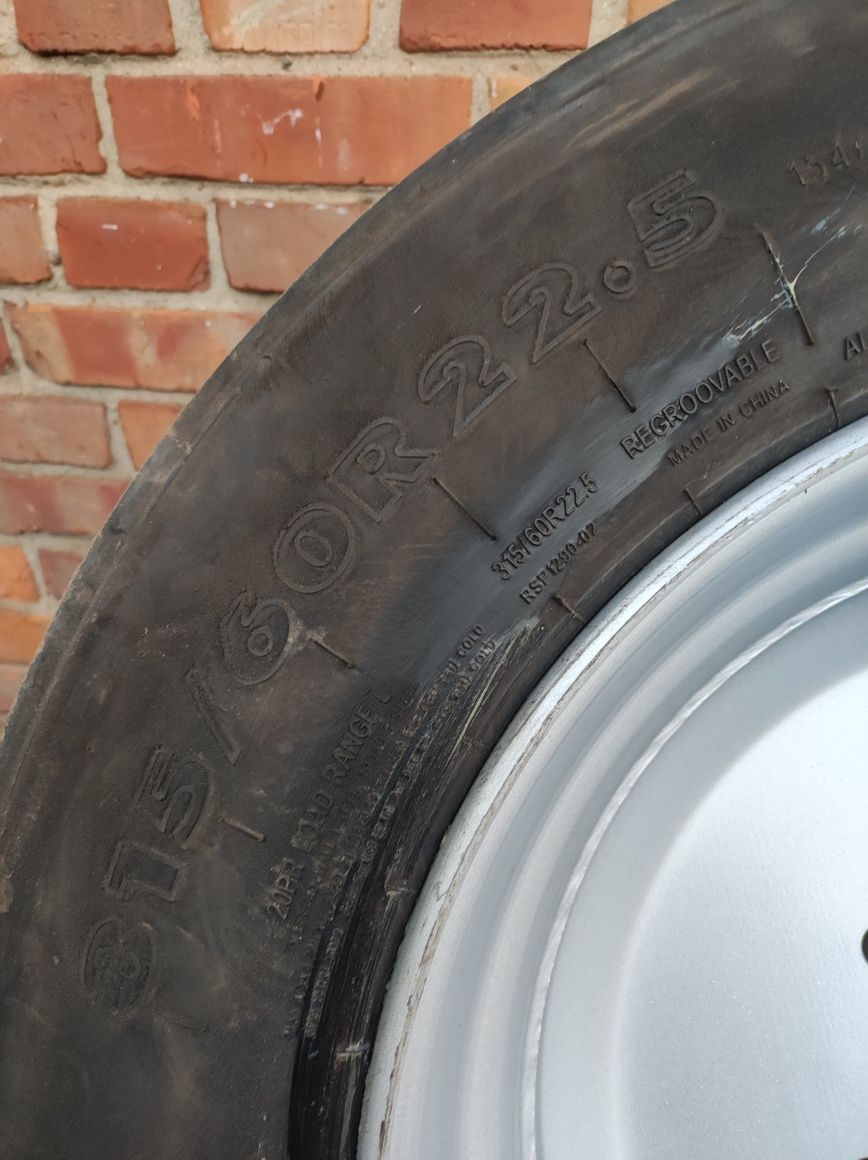Nowe koła ciężarowe przyczepy Autosan d47 d46 bezdętkowe 315/60-22.5