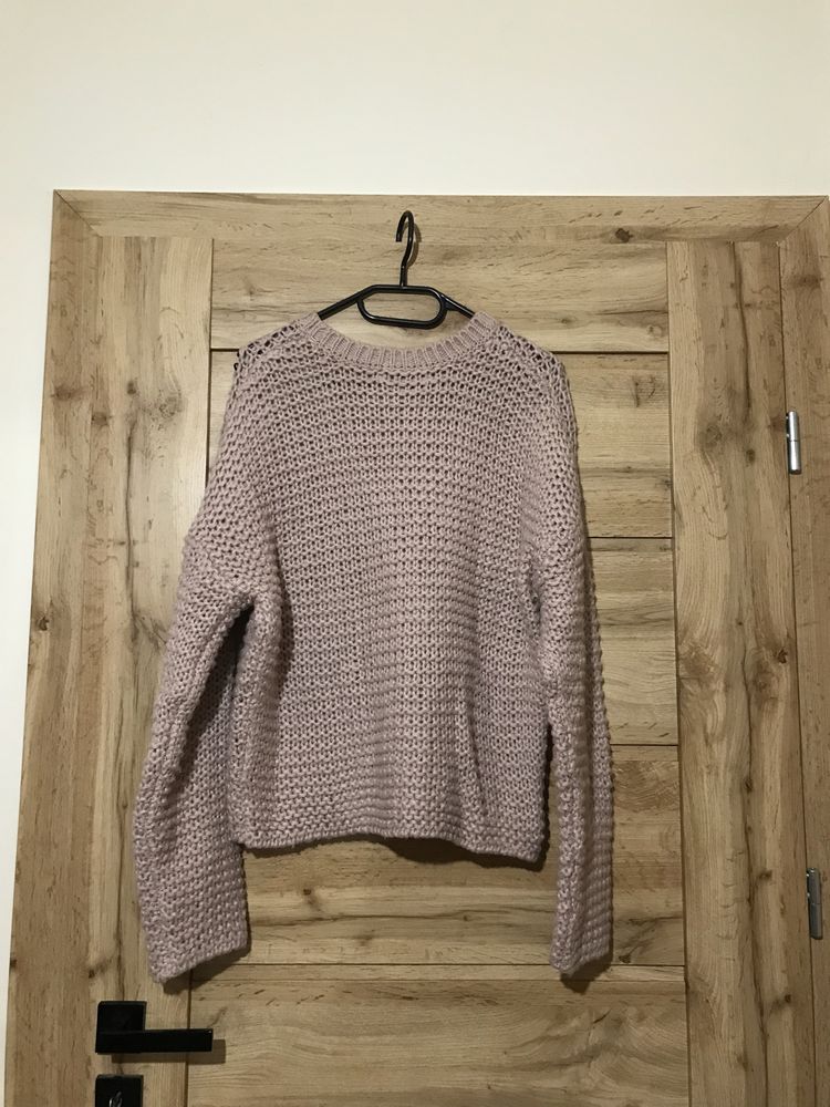 Sweter damski gruby splot