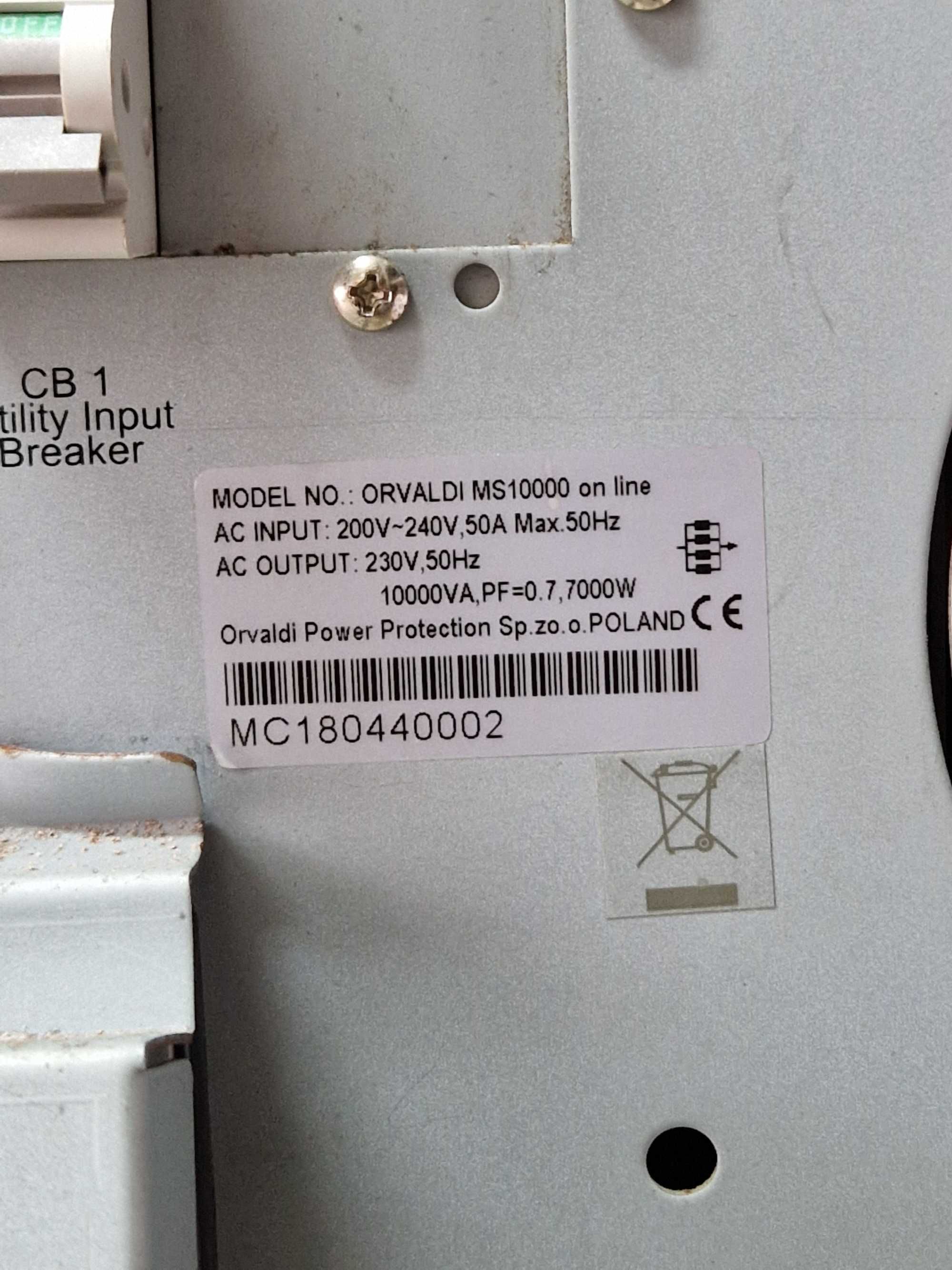 UPS ORVALDI MS10000 (10kVA) - przemysłowy